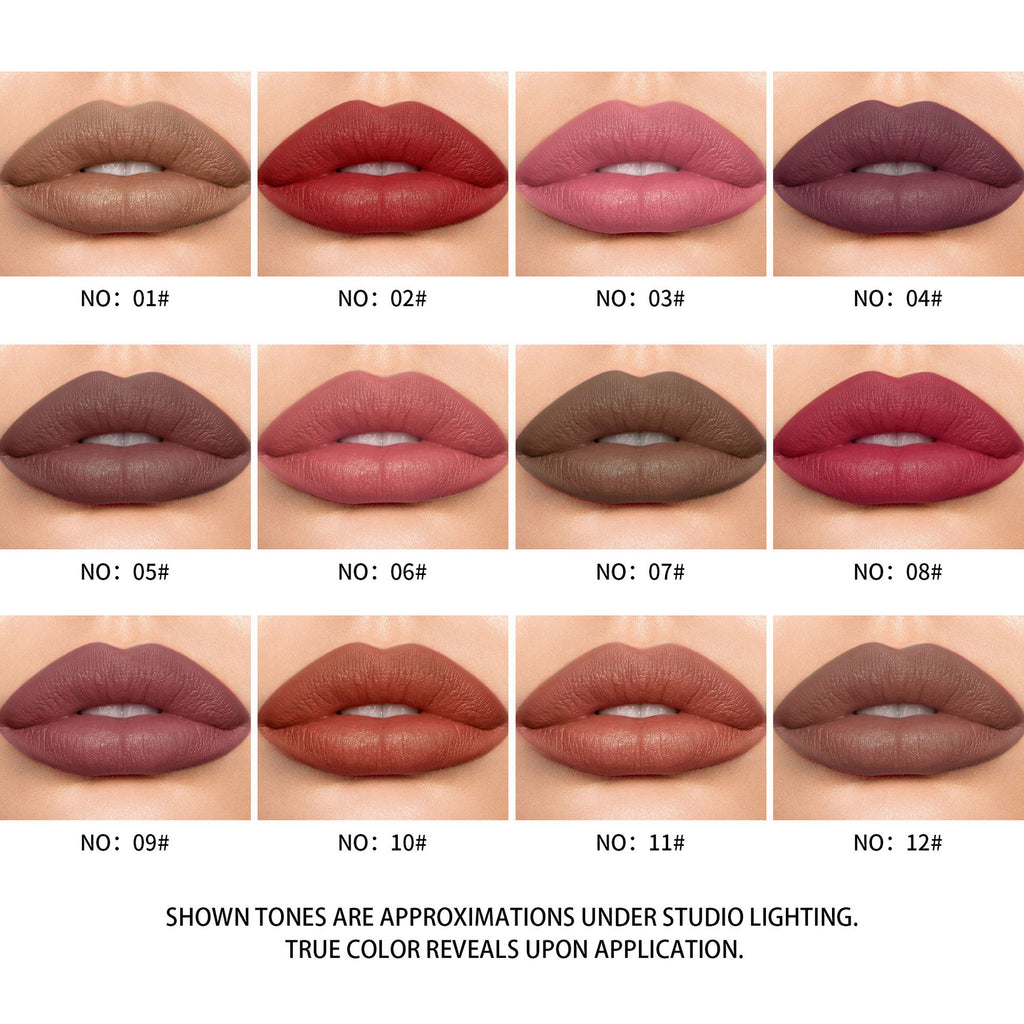 Matte Lip Liner Set 12 Colors Non-Smudge